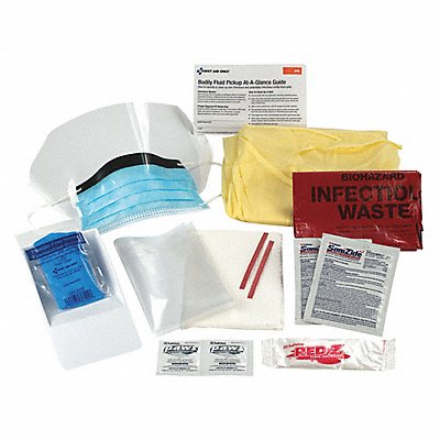 FIRST AID ONLY 214P Biohazard Spill Kit Cardboard Tray White