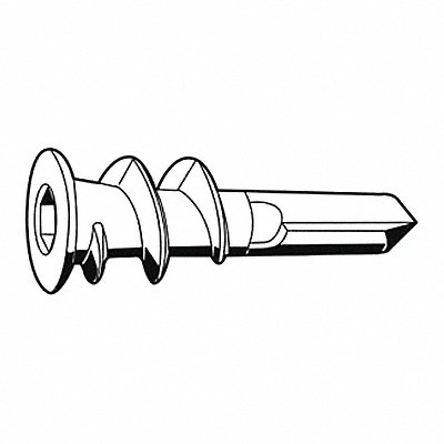 GRAINGER U305330130125 Wall Anchor Nylon 1 11/16 in L PK100
