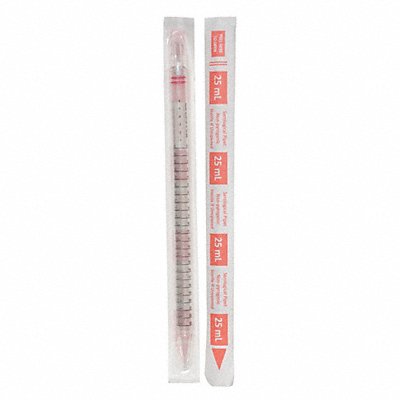 LAB SAFETY SUPPLY 11L809 25mL Pipet Individually Wrap/Bag PK200