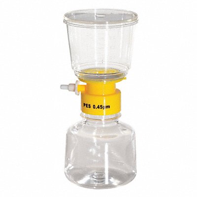 LAB SAFETY SUPPLY 11L827 Filter Unit 75mm Dia 250 mL 0.45 um PK12