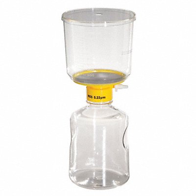 LAB SAFETY SUPPLY 11L833 Filter Unit 90 mm Dia 1 L 0.22 um PK12