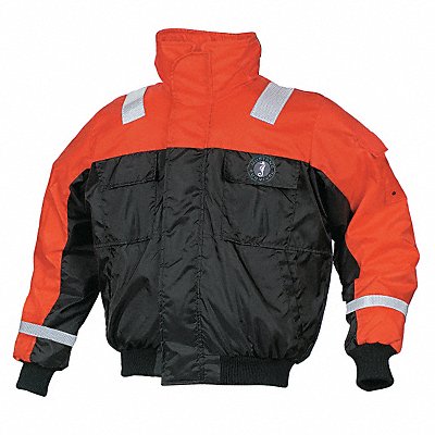 MUSTANG SURVIVAL MJ6214T133XL206 G1933 Flotation Jacket XL 15.5lb Black/Orange