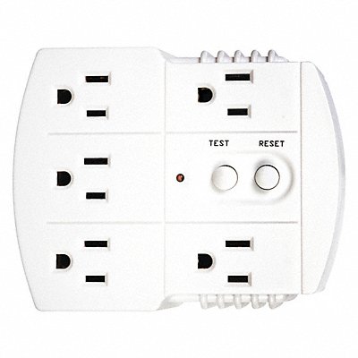 POWER FIRST 11X433 Plug In GFCI w/o Cord 15A Wht 125V