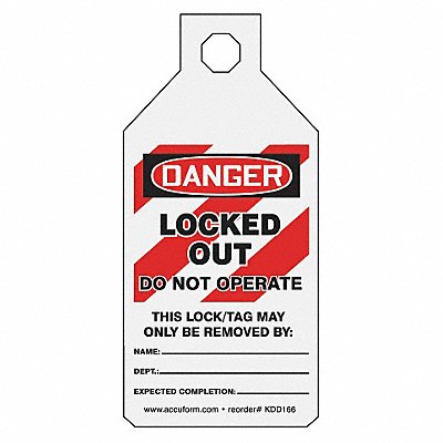 ACCUFORM KDD166 Circuit Breaker Tag Do Not Operate PK25