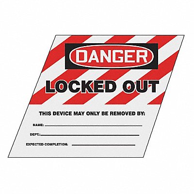 ACCUFORM KDD492RD Ball Valve Lockout Label 1.5inx1.5in PP