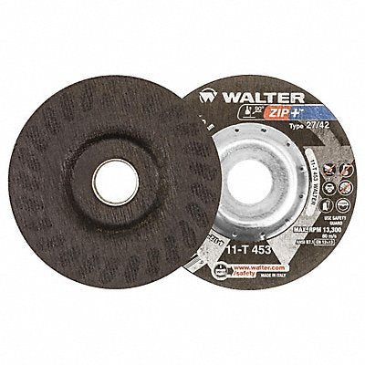 WALTER SURFACE TECHNOLOGIES 11T453 Depressed Centre Cut Off Wheel 7/8 CN Unthreaded Hole