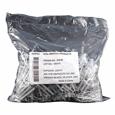 AIR-TITE MS1B Syringe Bulk 1mL Luer Slip PK450