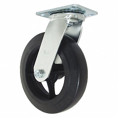 RWM 45RIR0820S Swivel w/8x2 Rubber on Iron Wheel