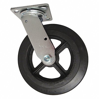 RWM 46RIR0820S Swivel w/8x2 Rubber on Iron Wheel