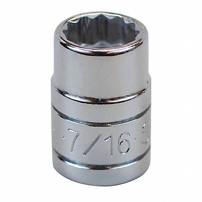 SK PROFESSIONAL TOOLS 45214 Socket Steel Chrome 7/16 in