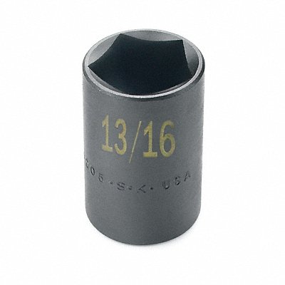 SK PROFESSIONAL TOOLS 34205 Impact Socket Steel Black Oxide 13/16 in