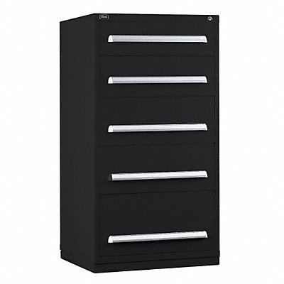 VIDMAR SEP3214ALBK Modular Drawer Cabinet 59 x30 x28 Black 5Drwr