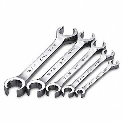 SK PROFESSIONAL TOOLS 381 Flare Nut Wrench Set 5 Pieces 6 Pts