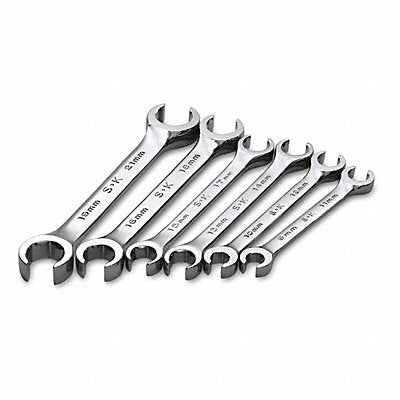 SK PROFESSIONAL TOOLS 376 Flare Nut Wrench Set 6 Pieces 6 Pts