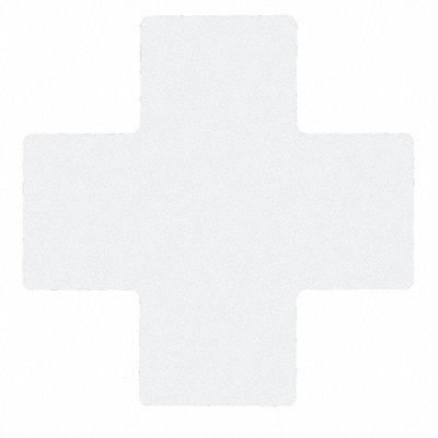 BRADY 104483 Floor Tape White 4 inx10 in Cross PK20