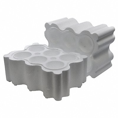 POLAR TECH 746T Foam Insert Six Wine Bottles White