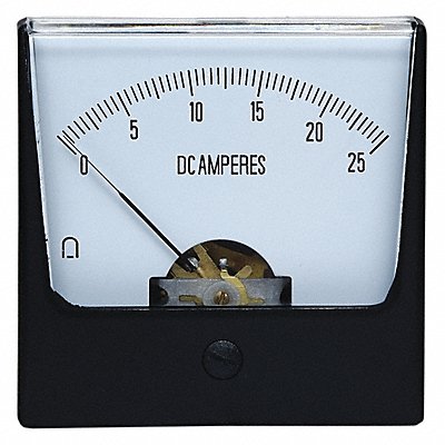 GRAINGER 12G419 Analog Panel Meter DC Current 0-25 DC A