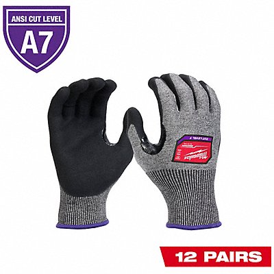 MILWAUKEE 48737010B Cut Protection Dipped Gloves S PK12