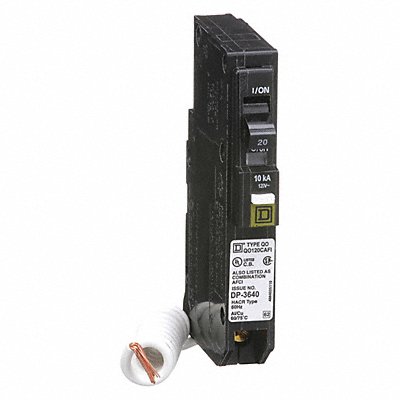 SQUARE D QO120CAFI Circuit Breaker 20A Plug In 120/240V 1P