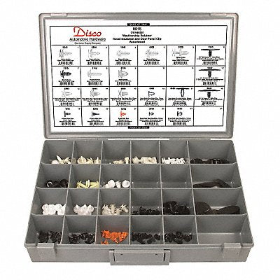 GRAINGER 8615 Door Panel Hood Clip Assortment