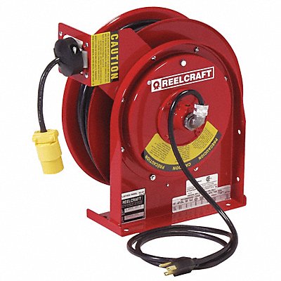 REELCRAFT L45451233SB Cord Reel 45ft 12 AWG Connector 120VAC