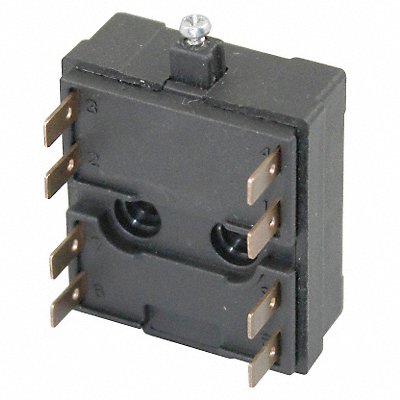 DAYTON 12T902 Contact Block Black 2NO/2NC 14 mm