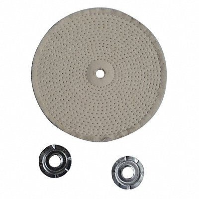 GRAINGER 12U085 Buffing Wheel Spiral Sewn 8 In Dia
