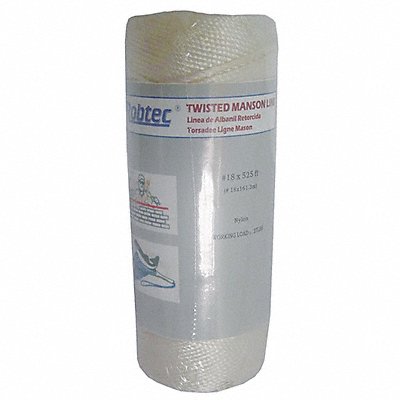 GRAINGER 12U296 Twine 1/16 in Dia x 1 050 ft L 25 lb