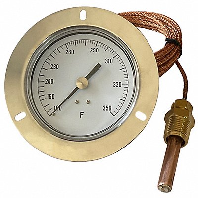 GRAINGER 12U623 G2661 Analog Panel Mount Thermometer 100 to 350F