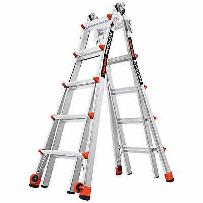 LITTLE GIANT 13122001 Ladder Aluminum 5 to 9 ft H 300 lb Cap
