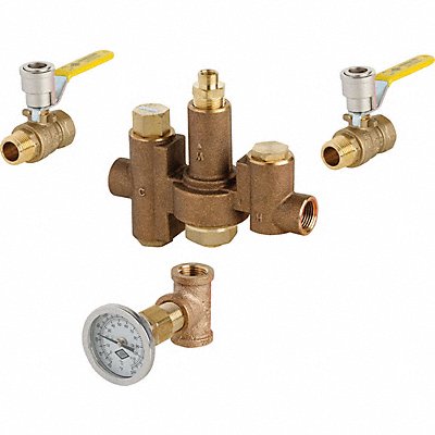 CHICAGO FAUCETS 132LFSTABNF Thermostatic Mixing Valve - Ball - Gauge