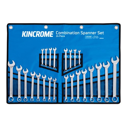 Kincrome 1352424 Combination Spanner Set 24 Piece - Metric/Imperial
