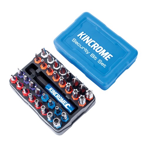 Kincrome 13648 Security Bit & Holder Set 33 Piece 1/4" Hex Drive