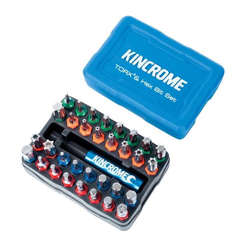 Kincrome 13651 TORX, Hex Bit & Holder Set 33 Piece