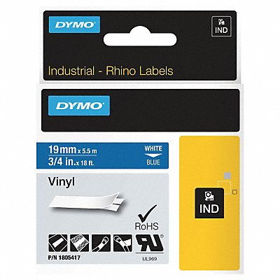 DYMO 1805417 Label Tape Cartridge Vinyl 18 ft.L 3/4 W