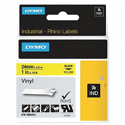 DYMO 1805431 Label Tape Cartridge Vinyl 18 ft L 1 W