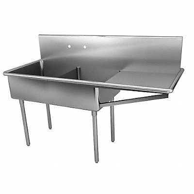 JUST MANUFACTURING NSFB24824R2J Just Scullery Sink Squar 24inx24inx12in