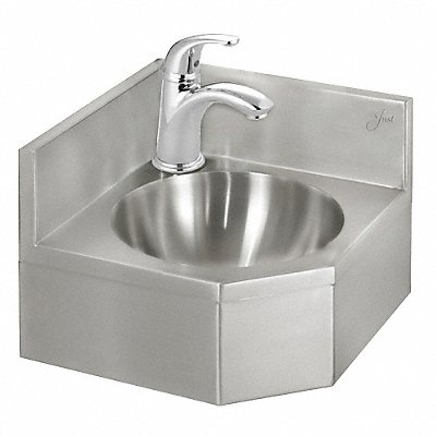 JUST MANUFACTURING A35929TJ Just Corner Bath Sink Cir 10inx10inx5in