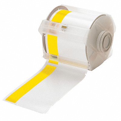 BRADY 113163 Printer Tape White/Yellow 100 ft L
