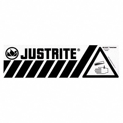 JUSTRITE 29007 Safety Cabinet Lbl 5x17.5in Paper