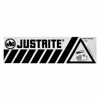 JUSTRITE 29009 Safety Cabinet Lbl 3.5x12in Paper