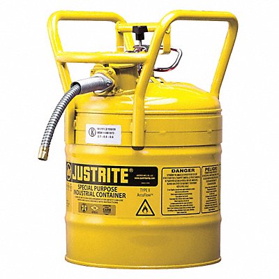 JUSTRITE 7350210 Type II DOT Safety Can 17-1/2 in H