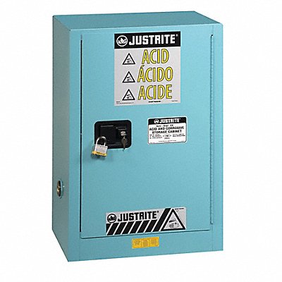 JUSTRITE 891202 Corrosive Safety Cabinet 35 in H Steel