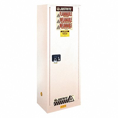 JUSTRITE 892205 Flammable Cabinet 22 gal White