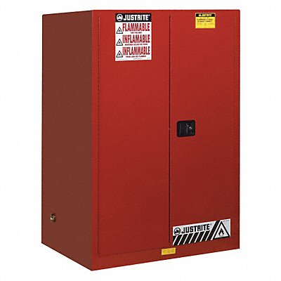 JUSTRITE 899021 Flammable Cabinet 90 gal Red