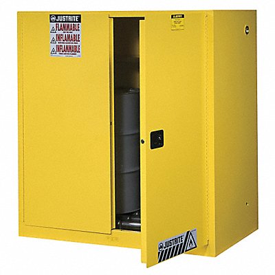 JUSTRITE 899070 K3030 Flammable Cabinet Vertical 2X30 gal Yellow