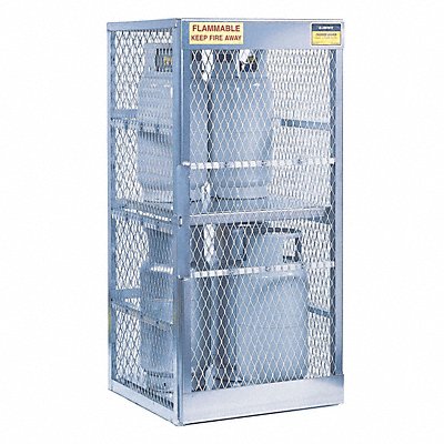 JUSTRITE 23010 Gas Cylinder Cabinet 30x65 Capacity 8
