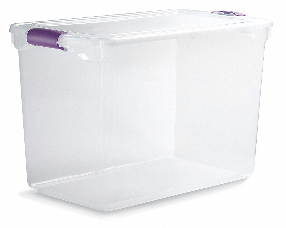 HOMZ 3450GRPRCL06 Storage Tote Clear Polypropylene