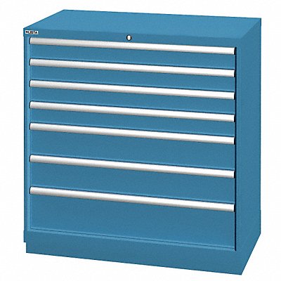 LISTA XSHS09000702CB Modular Drawer Cabinet 39.5 x56.34 x22.5 Blu 7Drwr