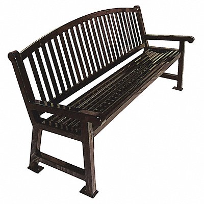 ULTRASITE 922B6Black Outdoor Bench 72 in L 27 in W Black